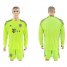 Bayern Munchen Blank Shiny Green Goalkeeper Long Sleeves Soccer Club Jersey