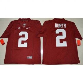 Alabama Crimson Tide #2 Jalen Hurts Red Limited Stitched NCAA Jersey