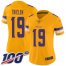 Nike Minnesota Vikings #19 Adam Thielen Gold Womens Stitched NFL Limited Inverted Legend 100th Season Jersey