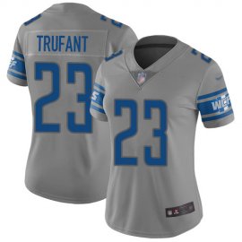 Nike Detroit Lions #23 Desmond Trufant Gray Womens Stitched NFL Limited Inverted Legend Jersey