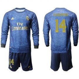 Real Madrid #14 Casemiro Away Long Sleeves Soccer Club Jersey