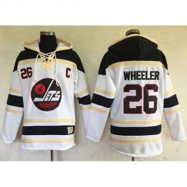 Winnipeg Jets #26 Blake Wheeler White Sawyer Hooded Sweatshirt Stitched NHL Jersey