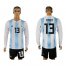 Argentina #13 Casco Home Long Sleeves Soccer Country Jersey