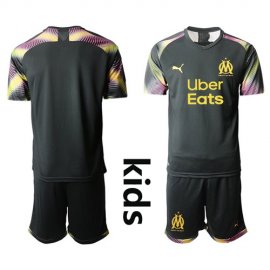 Marseille Blank Black Goalkeeper Kid Soccer Club Jersey