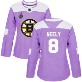 Adidas Boston Bruins #8 Cam Neely Purple Authentic Fights Cancer Stanley Cup Final Bound Womens Stitched NHL Jersey