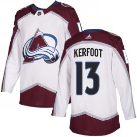 Adidas Colorado Avalanche #13 Alexander Kerfoot White Road Authentic Stitched NHL Jersey