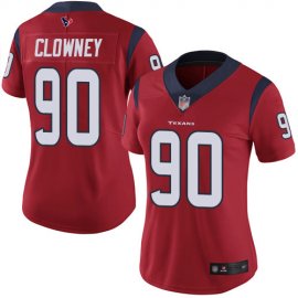 Nike Houston Texans #90 Jadeveon Clowney Red Alternate Womens Stitched NFL Vapor Untouchable Limited Jersey