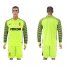 Monaco Blank Shiny Green Goalkeeper Long Sleeves Soccer Club Jersey