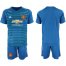 Manchester United Blank Blue Goalkeeper Soccer Club Jersey