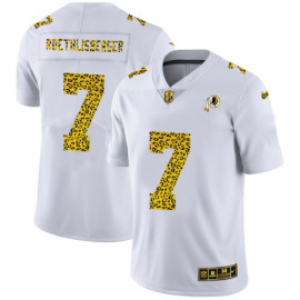 Washington Football Team #7 Dwayne Haskins Jr Mens Nike Flocked Leopard Print Vapor Limited NFL Jersey White