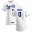 Kansas City Royals #0 Nick Heath Mens Nike White Home 2020 Authentic Player MLB Jersey