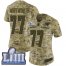 Nike Los Angeles Rams #77 Andrew Whitworth Camo Super Bowl LIII Bound Womens Stitched NFL Limited 2018 Salute to Service Jersey