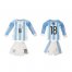 Argentina #18 Tevez Home Long Sleeves Kid Soccer Country Jersey