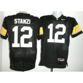 Iowa Hawkeyes 12 Ricky Stanzi Black NCAA Jerseys