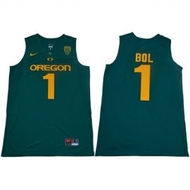 Ducks #1 Bol Bol Dark Green Limited Stitched NCAA Jersey