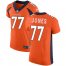 Nike Denver Broncos #77 Sam Jones Orange Team Color Mens Stitched NFL Vapor Untouchable Elite Jersey