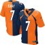 Nike Denver Broncos #7 John Elway Orange/Navy Blue Mens Stitched NFL Elite Split Jersey