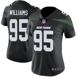 Nike New York Jets #95 Quinnen Williams Black Alternate Womens Stitched NFL Vapor Untouchable Limited Jersey