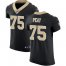 Nike New Orleans Saints #75 Andrus Peat Black Team Color Mens Stitched NFL Vapor Untouchable Elite Jersey