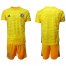 Germany Blank Yellow Goalkeeper Soccer Country Jersey
