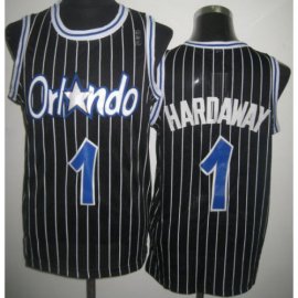 Orlando Magic 1 Penny Hardaway Black Throwback Revolution 30 NBA Basketball Jerseys Cheap