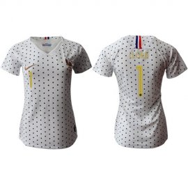 Womens France #1 Lloris Away Soccer Country Jersey