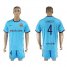 Barcelona #4 I.Rakitic Away Soccer Club Jersey