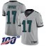 Nike Philadelphia Eagles #17 Alshon Jeffery Silver Mens Stitched NFL Limited Inverted Legend 100th Season Jersey