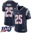 Nike New England Patriots #25 Terrence Brooks Navy Blue Team Color Mens Stitched NFL 100th Season Vapor Limited Jersey