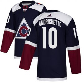 Adidas Colorado Avalanche #10 Sven Andrighetto Navy Alternate Authentic Stitched NHL Jersey