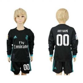 Real Madrid Personalized Sec Away Long Sleeves Kid Soccer Club Jersey