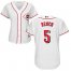 Cincinnati Reds #5 Johnny Bench White Home Womens Stitched MLB Jersey