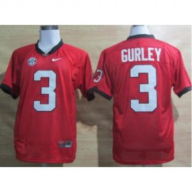 Georgia Bulldogs 3 Todd Gurley Red 2012 SEC Patch College Football NCAA Jersey