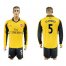 Arsenal #5 Gabriel Away Long Sleeves Soccer Club Jersey