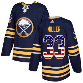 Adidas Buffalo Sabres #33 Colin Miller Navy Blue Home Authentic USA Flag Stitched NHL Jersey