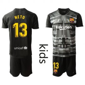 Barcelona #13 Cillessen Black Goalkeeper Kid Soccer Club Jersey