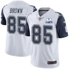 Nike Dallas Cowboys #85 Noah Brown White Mens Stitched With Established In 1960 Patch NFL Limited Rush Jersey