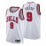 Nike Chicago Bulls #9 Nikola Vucevic White Mens 2021-22 NBA 75th Anniversary Diamond Swingman Jersey – Association Edition Mens
