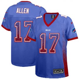 Nike Buffalo Bills #17 Josh Allen Royal Blue Team Color Womens Stitched NFL Elite Drift Fashion Jersey
