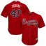 Atlanta Braves #40 Mike Soroka Red New Cool Base Stitched Youth MLB Jersey