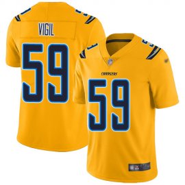 Nike Los Angeles Chargers #59 Nick Vigil Gold Mens Stitched NFL Limited Inverted Legend Jersey