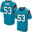 Nike Carolina Panthers #53 Brian Burns Blue Alternate Mens Stitched NFL Elite Jersey
