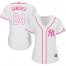 New York Yankees #24 Gary Sanchez White/Pink Fashion Womens Stitched MLB Jersey