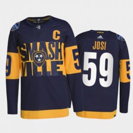 Adidas Nashville Predators #59 Roman Josi Mens 2022 Stadium Series Authentic NHL Jersey – Navy Mens