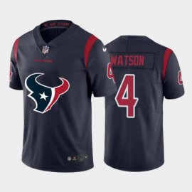 Houston Texans #4 Deshaun Watson Navy Blue Mens Nike Big Team Logo Vapor Limited NFL Jersey