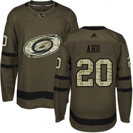 Adidas Carolina Hurricanes #20 Sebastian Aho Green Salute to Service Stitched Youth NHL Jersey
