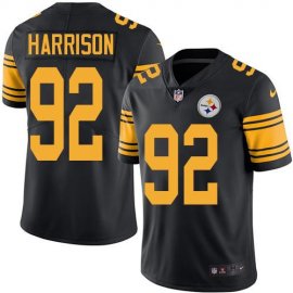 Nike Pittsburgh Steelers #92 James Harrison Black Mens Stitched NFL Limited Rush Jersey