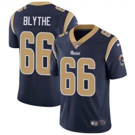 Nike Los Angeles Rams #66 Austin Blythe Navy Blue Team Color Mens Stitched NFL Vapor Untouchable Limited Jersey