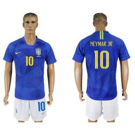 Brazil #10 Neymar Jr Away Soccer Country Jersey