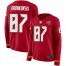 Nike Tampa Bay Buccaneers #87 Rob Gronkowski Red Team Color Womens Stitched NFL Limited Therma Long Sleeve Jersey